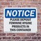 Signmission Please Deposit Feminine Hygiene Products, 10 in W x Rectangle, Plastic OS-2PACK-NS-P-710-L-17362 - alternate 5